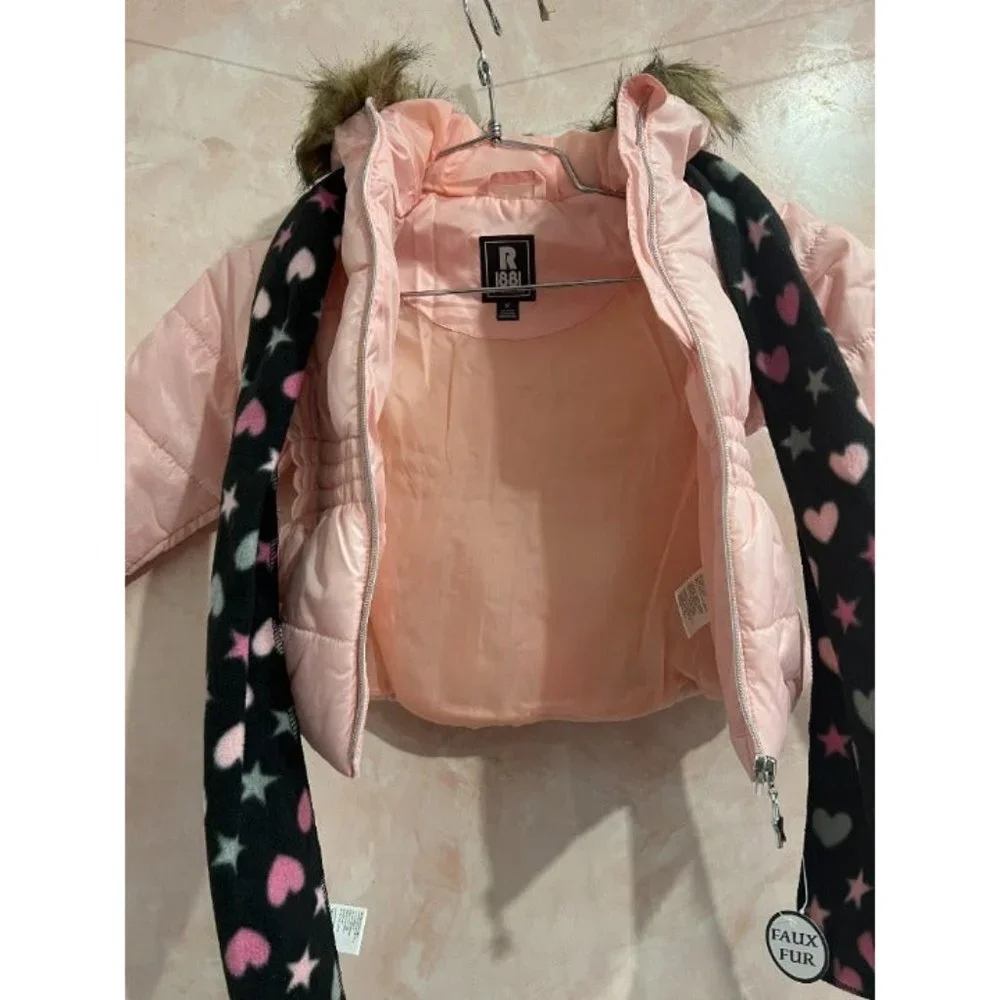 Rothschild 1881 Coat‎ Faux Fur Hood Pink toddler size T3